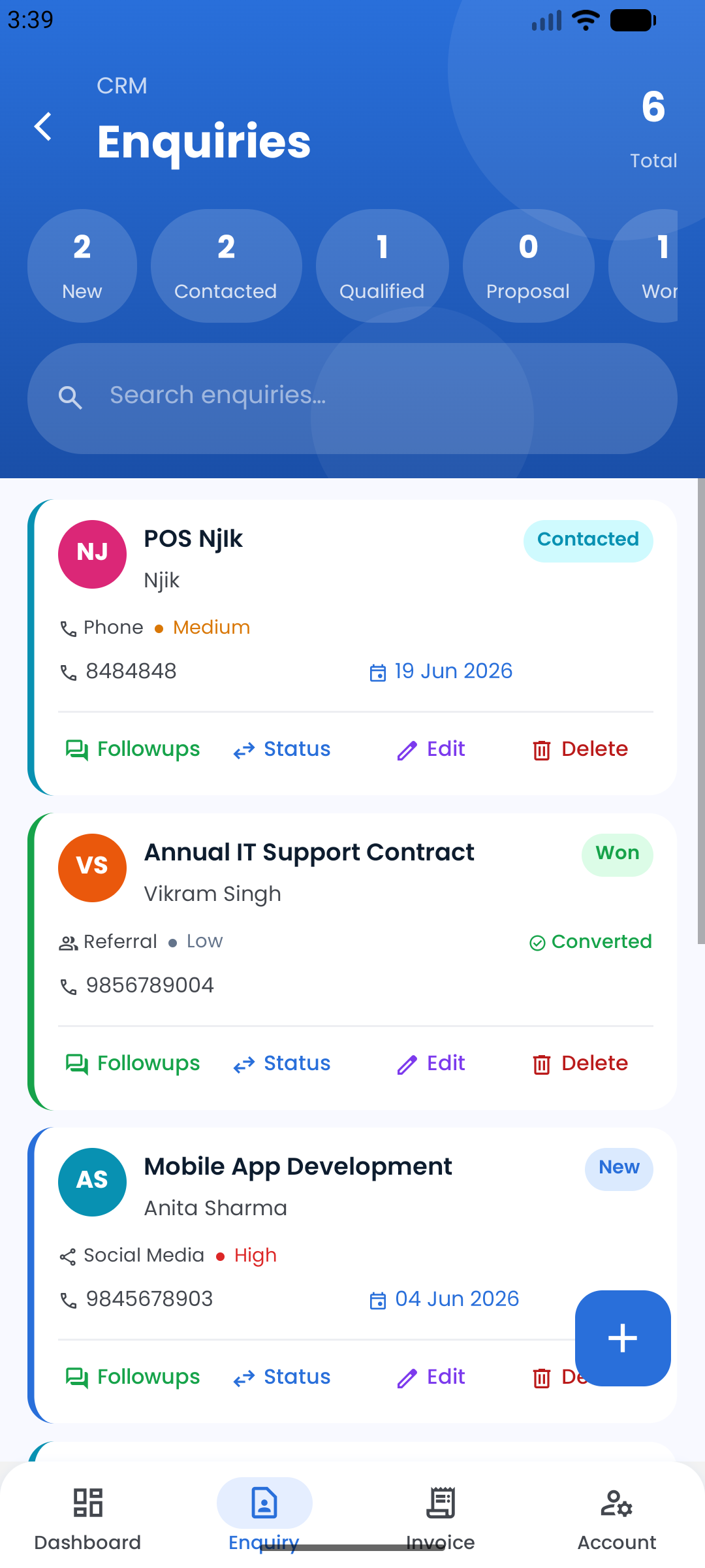 CRM Enquiries